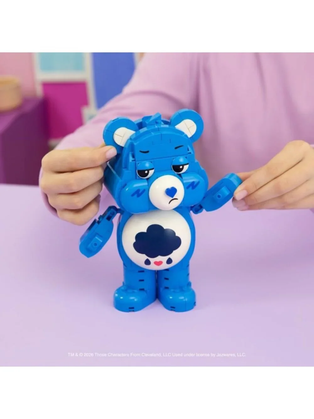 Grumpy Bear Building Set - 7-Inch Articulated Figure with 419 Pieces, Fun Toy